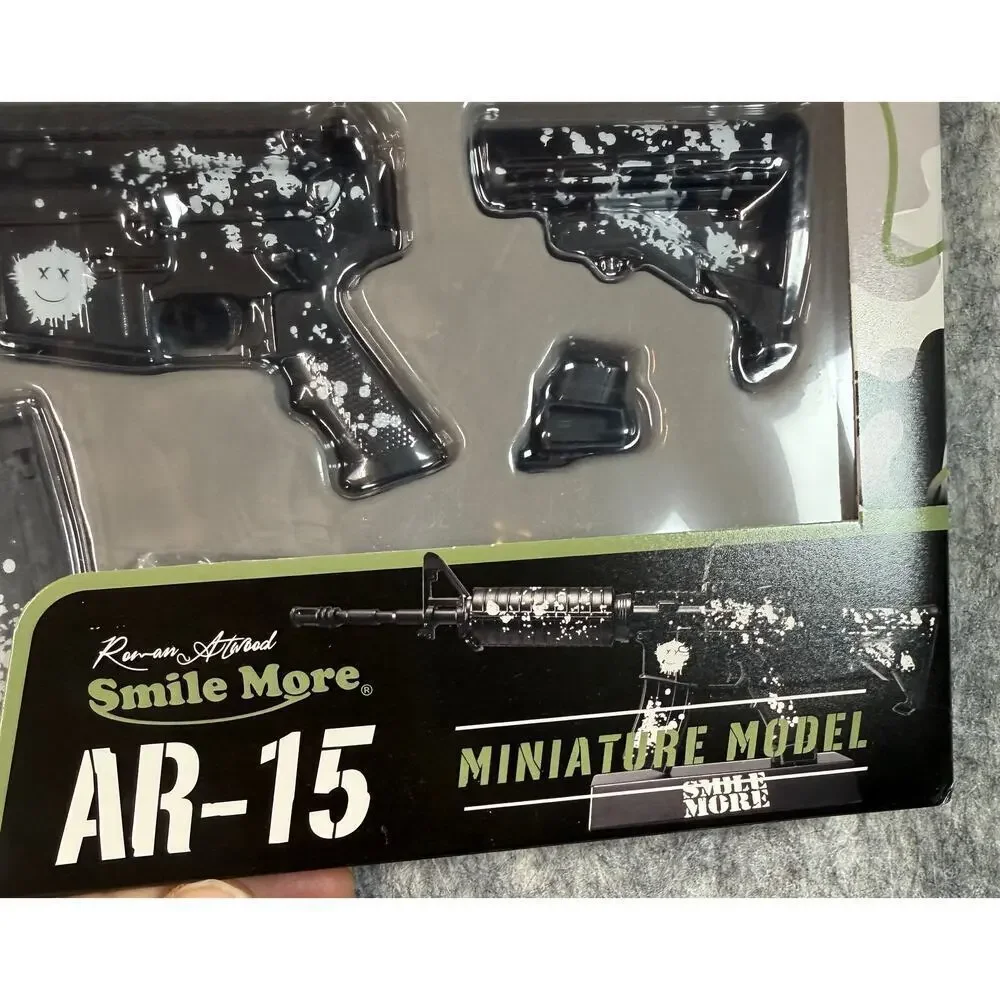 NEW Roman Atwood Smile More AR-15 Black Splatter Goat Gun Die Cast Model